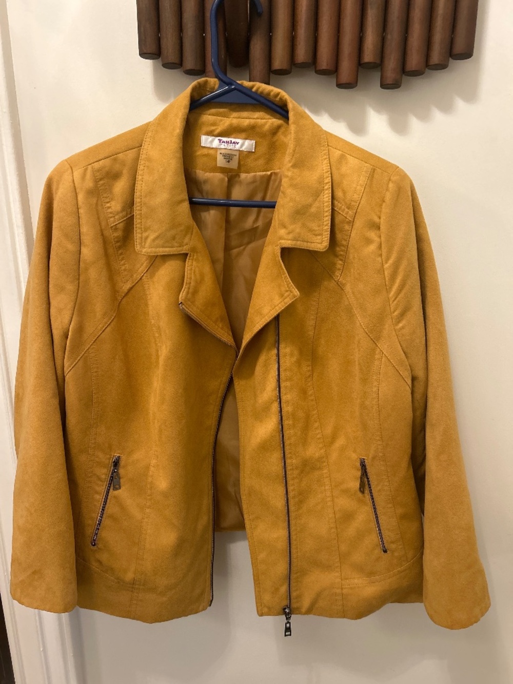 Mustard ultra suede blazer